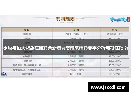 水原与恒大激战在即彩票新浪为您带来精彩赛事分析与投注指南